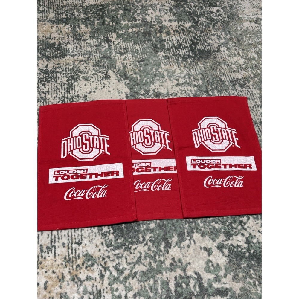 Ohio State Buckeyes "Louder Together" Coca-Cola Rally Towel - Set Of Three